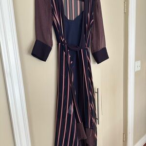 BCBG Max Azria XS Designer Cocktail Dress | Elegant Evening Wear navy blue